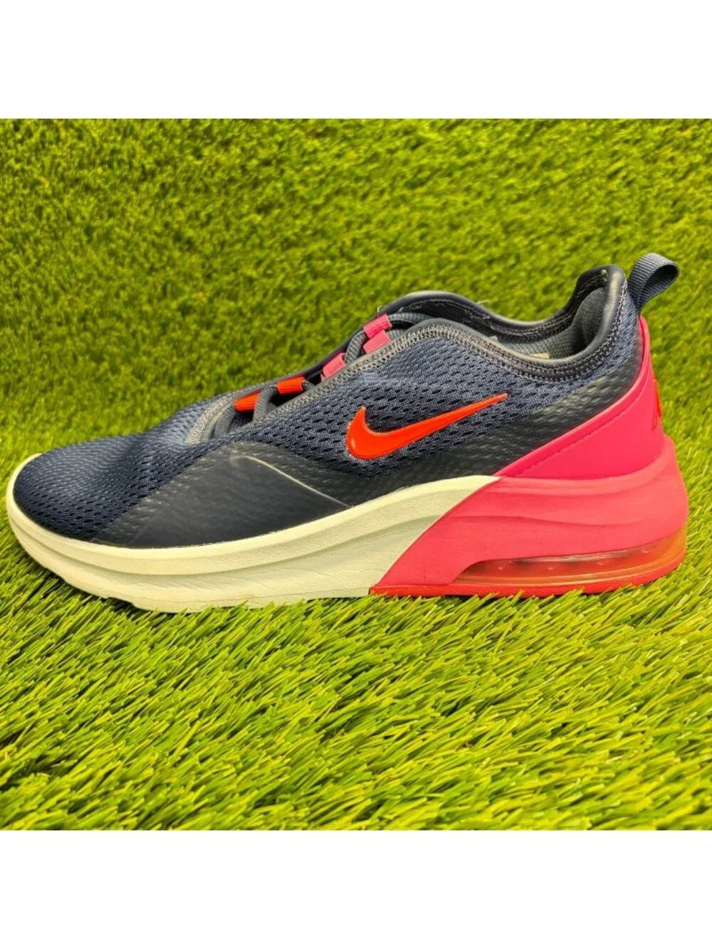 Nike Air Max Motion 2 Womens Size 9.5 Blue Pink Athletic Running Shoes Sneakers